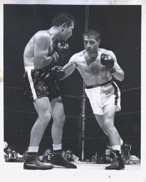 LAMOTTA, JAKE-TIBERIO MITRI ORIGINAL WIRE PHOTO (1950)