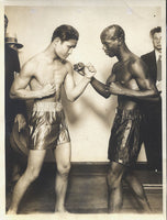 CHOCOLATE, KID-IGNACIO FERNANDEZ ORIGINAL SQUARE-OFF WIRE PHOTO (1929)