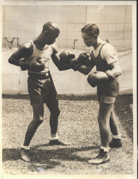 CHOCOLATE, KID ORIGINAL WIRE PHOTO (TRAINING FOR SINGER-1929)