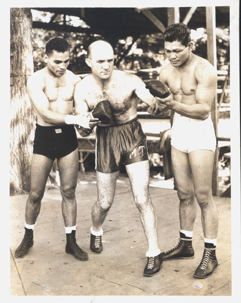 Photo Vintage Marcel Thil - Boxe Années 1900-1939 - Tirage Argentique Original Noir Et Blanc