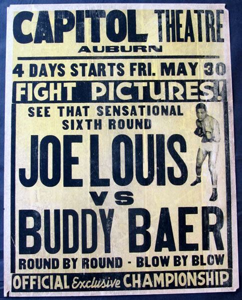 LOUIS, JOE-BUDDY BAER I ORIGINAL FIGHT FILM POSTER (1941)