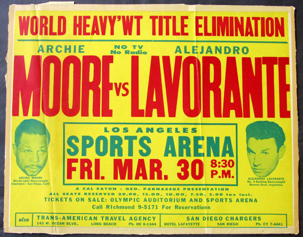 MOORE, ARCHIE-ALEJANDRO LAVORANTE ON SITE POSTER (1962)