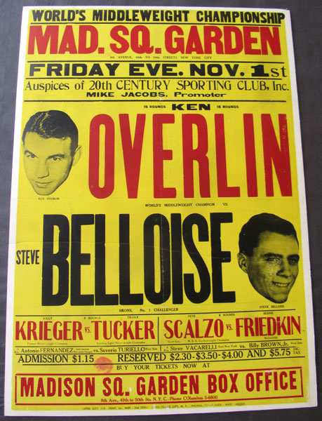 OVERLIN, KEN-STEVE BELLOISE ON SITE POSTER (1940)