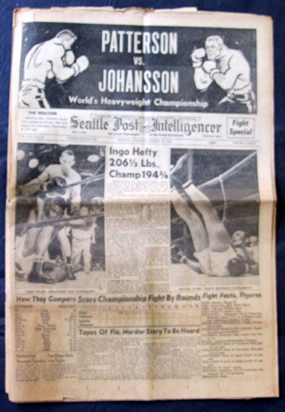 PATTERSON, FLOYD-INGEMAR JOHANSSON III ORIGINAL NEWSPAPER (1961)