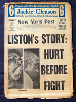 CLAY, CASSIUS-SONNY LISTON I ORIGINAL NEWSPAPER (1964-NEW YORK POST)