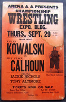 CALHOUN, HAYSTACKS-KILLER KOWALSKI ON SITE POSTER (1960)
