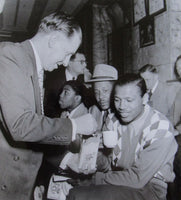 ROBINSON, SUGAR RAY ORIGINAL LARGE FORMAT PHOTO (HAVING COFFEE IN HARLEM)