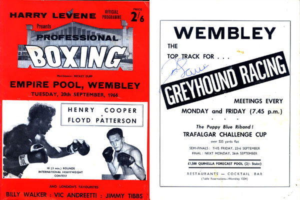 PATTERSON, FLOYD-HENRY COOPER OFFICIAL PROGRAM (1966-SIGNED BY JOE LOUIS)
