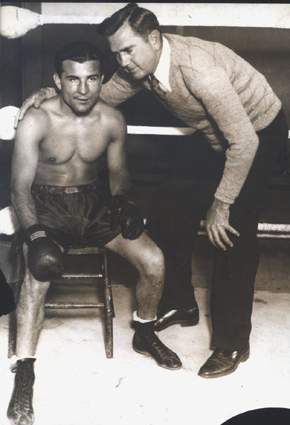 LABARBA, FIDEL ORIGINAL WIRE PHOTO (WITH TRAINER)