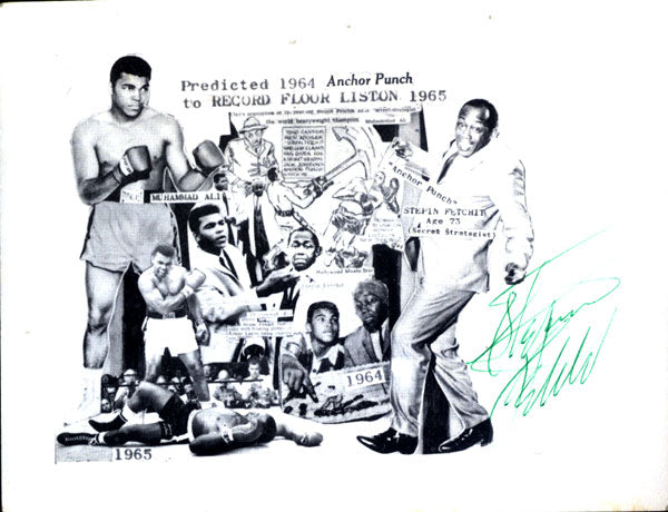 ALI, MUHAMMAD-SONNY LISTON II SOUVENIR POSTCARD (STEPIN FETCHIT-ANCHOR PUNCH)