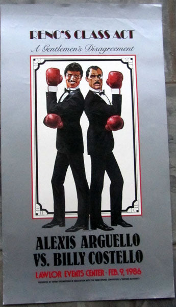 ARGUELLO, ALEXIS-BILLY COSTELLO ORIGINAL ON SITE POSTER (1986)