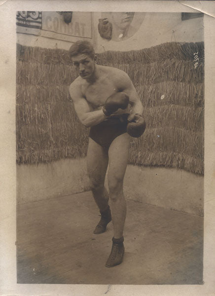 CARPENTIER, GEORGES ORIGINAL WIRE PHOTO (FIGHT POSE-EARLY IN CAREER)
