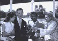ROBINSON, SUGAR RAY & GEORGES CARPENTIER ORIGINAL WIRE PHOTO (1951)