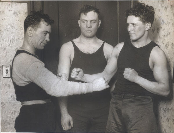 BRITTON, JACK-FLOYD JOHNSON-JOE BENJAMIN ORIGINAL WIRE PHOTO (1925)