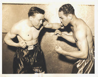 MONTANEZ, PEDRO-LOU AMBERS ORIGINAL WIRE PHOTO (1937-SQUARING OFF)