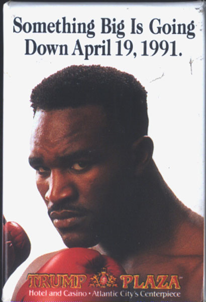 HOLYFIELD, EVANDER PIN FROM FOREMAN FIGHT (1991)