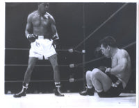 ROBINSON, SUGAR RAY-ROCKY GRAZIANO ORIGINAL WIRE PHOTO (1952-3RD ROUND)