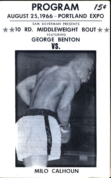 BENTON, GEORGE-MILO CALHOUN OFFICIAL PROGRAM (1966)