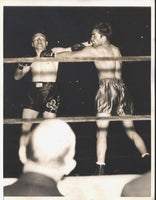 ROSS, BARNEY-JIMMY MCLARNIN ORIGINAL WIRE PHOTO (1935-7TH ROUND)