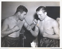 BRADDOCK, JIMMY-TOMMY FARR ORIGINAL WIRE PHOTO (1938-WEIGHIN)