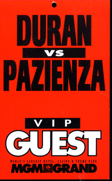 DURAN, ROBERTO-VINNY PAZIENZA I GUEST TICKET (1994)