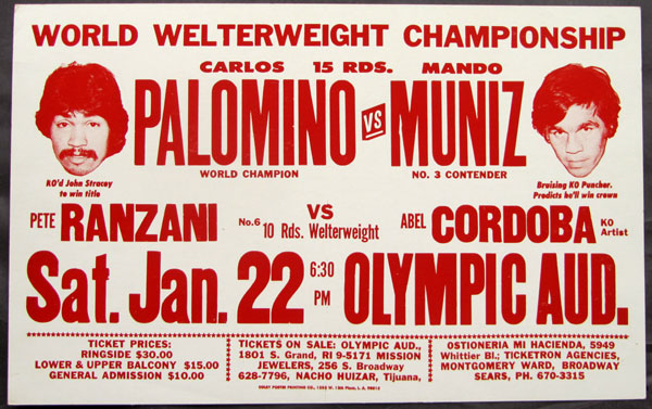 PALOMINO, CARLOS-ARMANDO MUNIZ ORIGINAL ON SITE POSTER (1977)