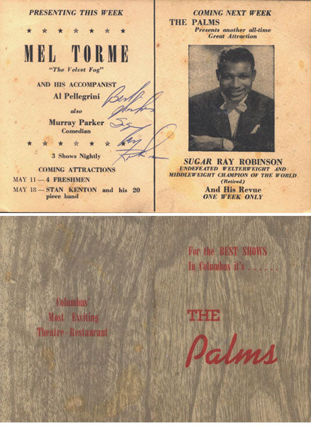 ROBINSON, SUGAR RAY SIGNED THEATRICAL PROGRAM (THE PALMS-1953)