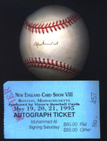 ALI, MUHAMMAD SIGNED BASEBALL (1995)