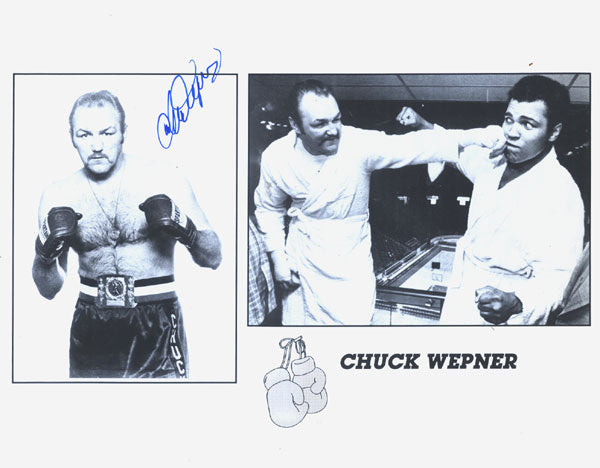 WEPNER, CHUCK SIGNED PROMOTIONAL PHOTOGRAPH