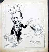 LEONARD, BENNY ORIGINAL CARTOON ARTWORK (RETIREMENT-1924)