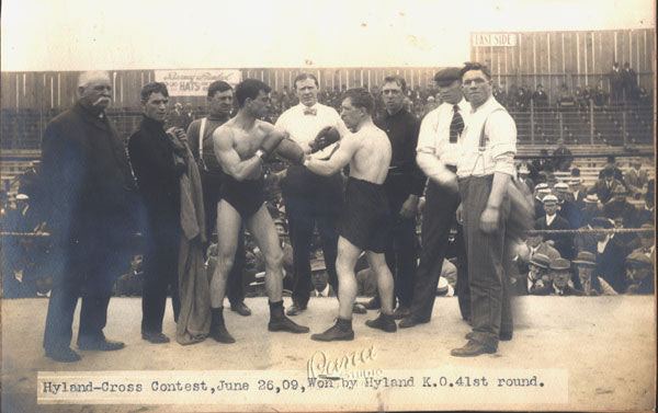 HYLAND, "FIGHTING" DICK-LEACH CROSS ORIGINAL ANTIQUE PHOTO (1909)