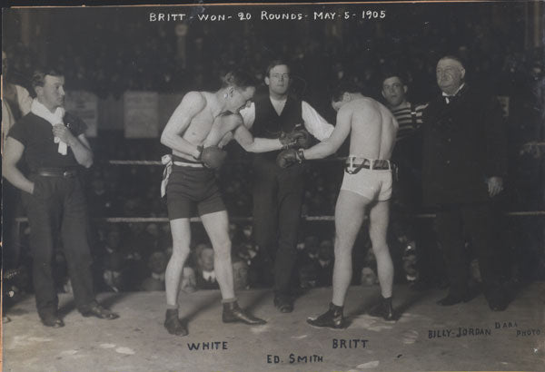 BRITT, JIMMY-JABEZ WHITE ORIGINAL ANTIQUE PHOTO (1905)