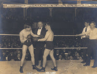 BRITT, JIMMY-YOUNG CORBETT II ORIGINAL ANTIQUE PHOTO (1904-SQUARING OFF)