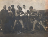 SULLIVAN, JACK "TWIN"-BILLY SQUIRES ORIGINAL ANTIQUE PHOTO (1907-SQUARING OFF)