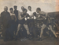 SULLIVAN, JACK "TWIN"-BILLY SQUIRES ORIGINAL ANTIQUE PHOTO (1907-SQUARING OFF)