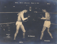 NEIL, FRANKIE-HARRY FORBES ORIGINAL ANTIQUE PHOTO (1903-SQUARING OFF)