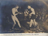 NELSON, BATTLING-RUDY UNHOLZ ORIGINAL ANTIQUE PHOTO (1908-SQUARING OFF)