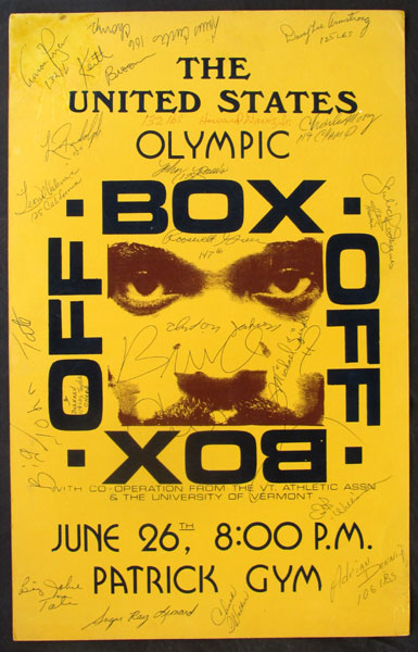 1976 OLYMPIC BOX OFF VINTAGE SIGNED POSTER