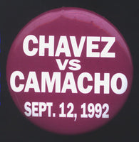 CHAVEZ, JULIO CESAR-HECTOR "MACHO" CAMACHO SOUVENIR PIN (1992)