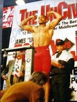 JONES, JR., ROY SIGNED PHOTO POSTER (TONEY FIGHT)