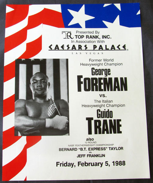 FOREMAN, GEORGE-GUIDO TRANE ON SITE POSTER (1988)