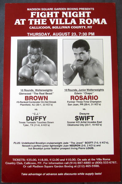 ROSARIO, EDWIN-DWAYNE SWIFT ON SITE POSTER (1990)