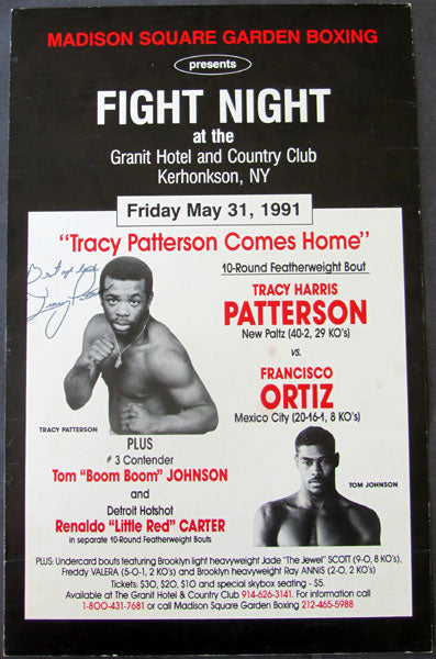 PATTERSON, TRACY-FRANCISCO ORTIZ SIGNED ON SITE POSTER (1991)