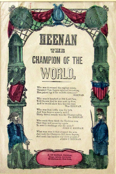HEENAN, JOHN C. ORIGINAL BROADSIDE (1860)