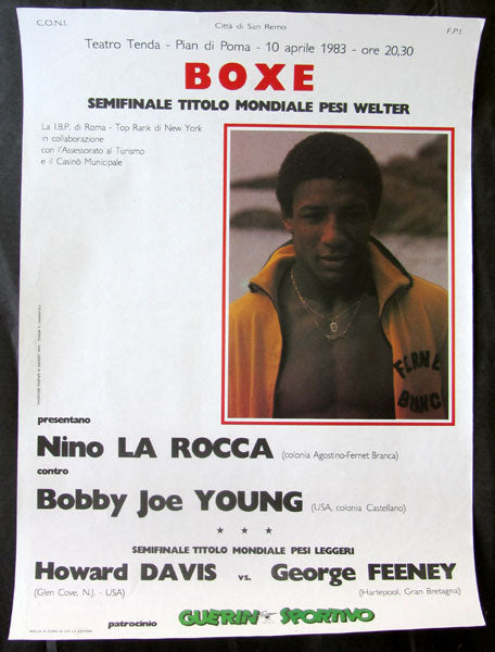 DAVIS, JR., HOWARD-GEORGE FEENEY & NINO LA ROCCA-BOBBY JOE YOUNG ON SITE POSTER (1983)
