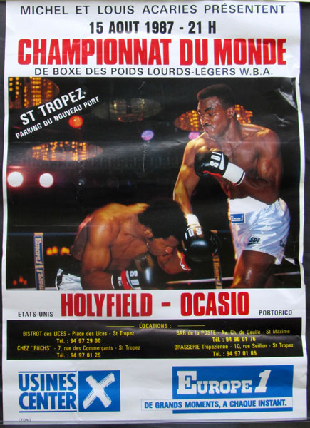 HOLYFIELD, EVANDER-OSSIE OCASIO ON SITE POSTER (1987)