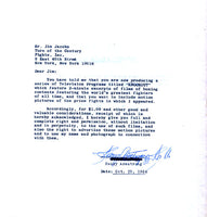 ARMSTRONG, HENRY SIGNED LETTER AGREEMENT (1964)