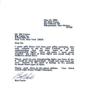 FOSTER, BOB SIGNED LETTER (1990)