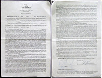 ARGUELLO, ALEXIS SIGNED CONTRACT FOR KEVIN ROONEY FIGHT (1982)