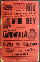 CHAVEZ, JULIO CESAR-DANIEL FELIZARDO ON SITE POSTER (1981)